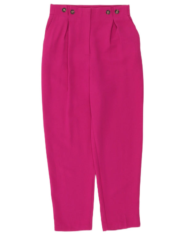 Topshop Womens High Waist Pegged Cropped Trousers UK 8 Small W26 L25 Pink
