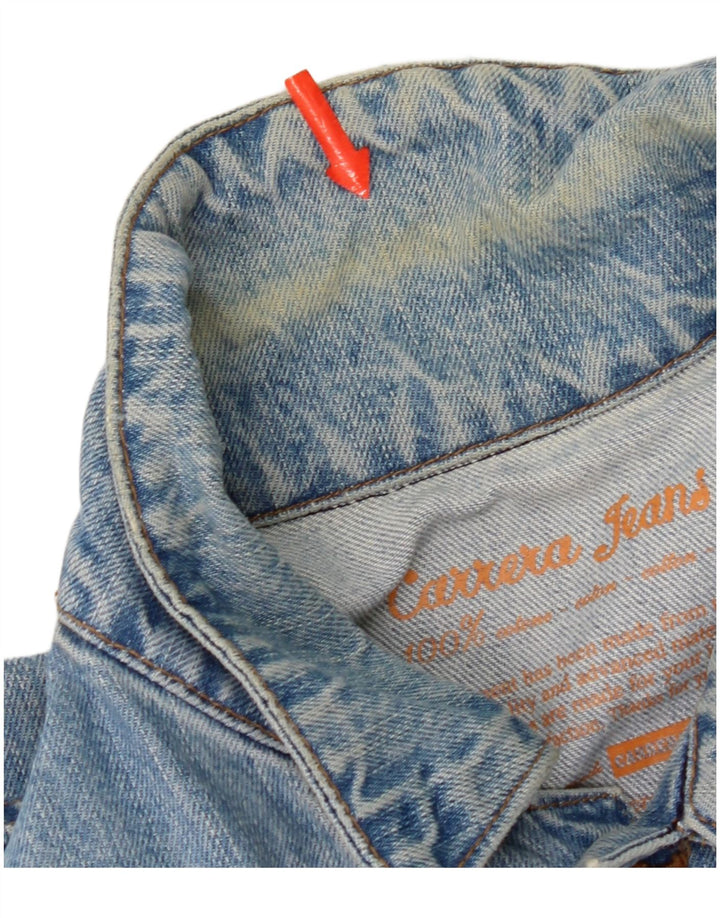 Carrera Mens Denim Jacket UK 40 Large Blue Cotton