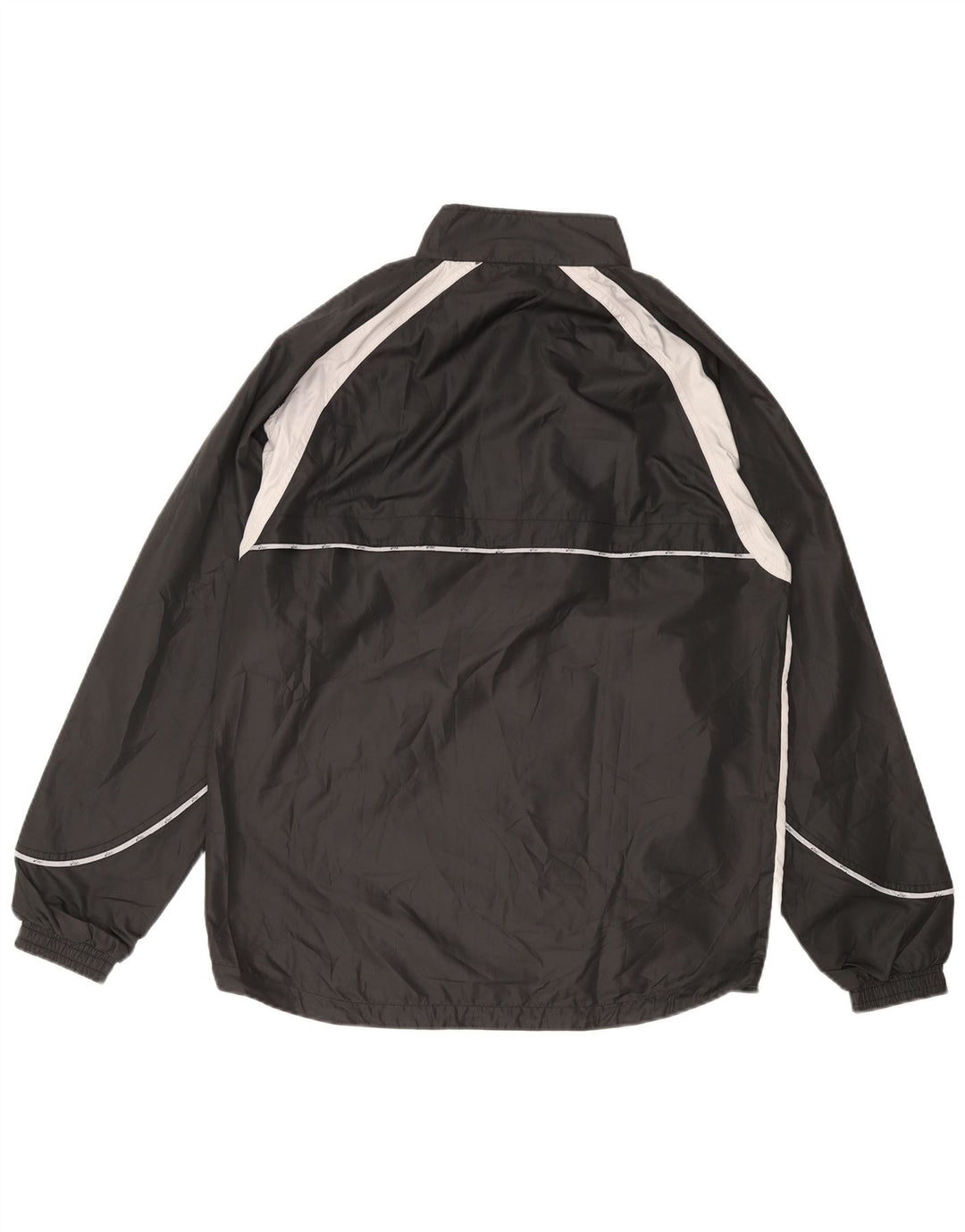 ASICS Mens Tracksuit Top Jacket XL Black Colourblock Microfibers