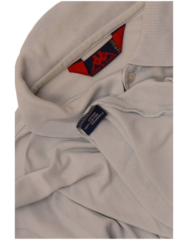 Kappa Mens Long Sleeve Polo Shirt Medium Blue Cotton