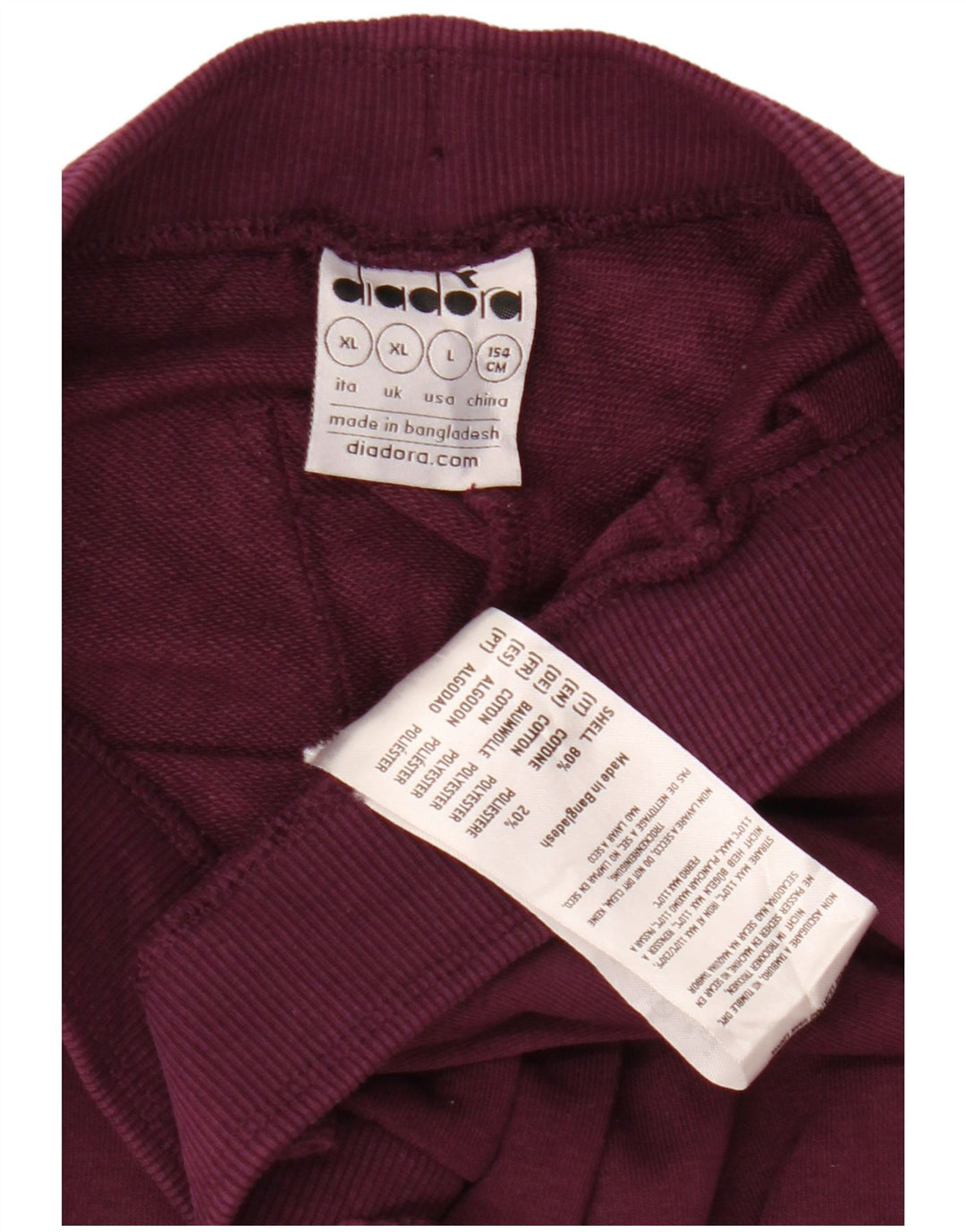 DIADORA Womens Tracksuit Trousers Joggers UK 18 XL  Purple Camouflage