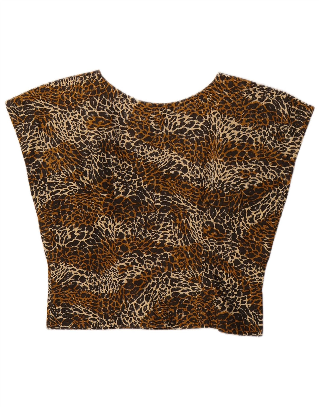 VINTAGE Womens 2 Piece Skirt Set UK 14 Medium W24  Brown Animal Print