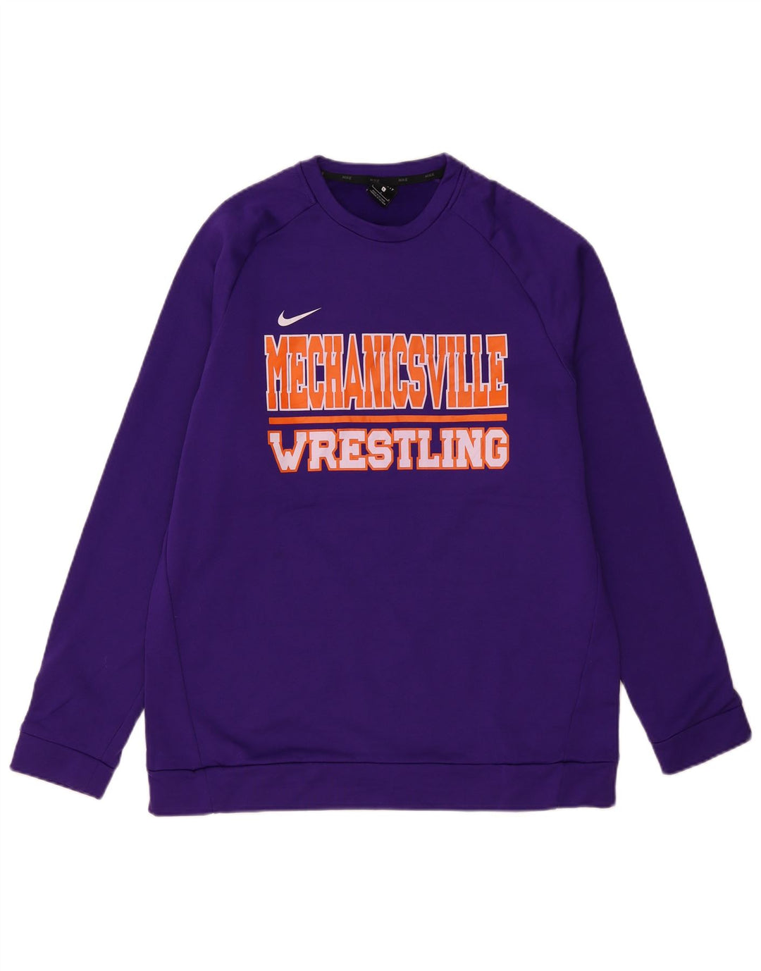 NIKE Mens Menchville Wrestling Graphic Sweatshirt Jumper Large Purple