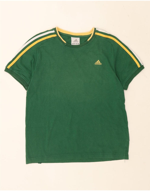 Adidas Mens T-Shirt Top UK 36/38 Small Green Cotton