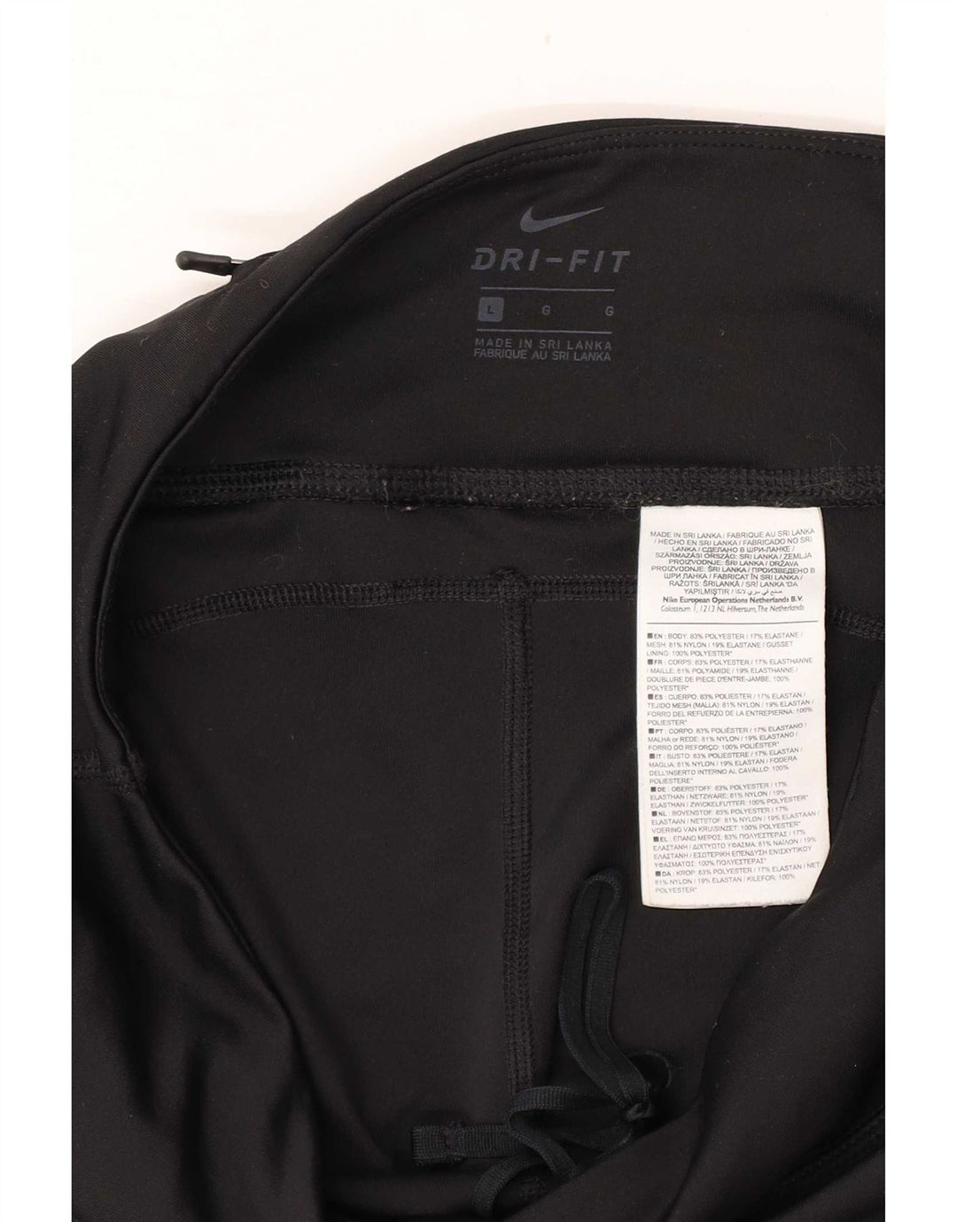 Nike Womens Leggings UK 16 Large  Black Polyester