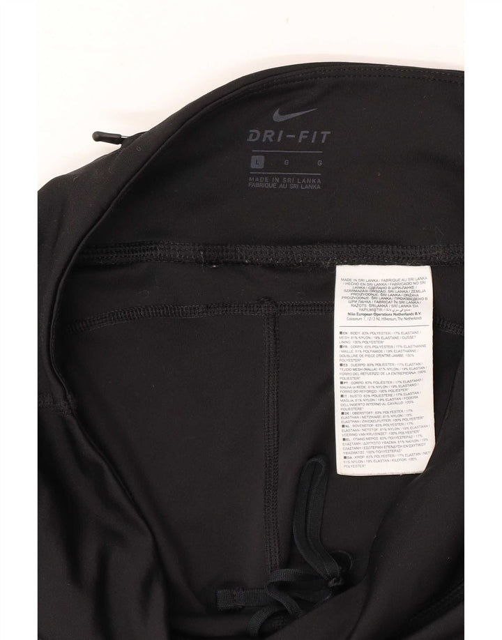 Nike Womens Leggings UK 16 Large  Black Polyester