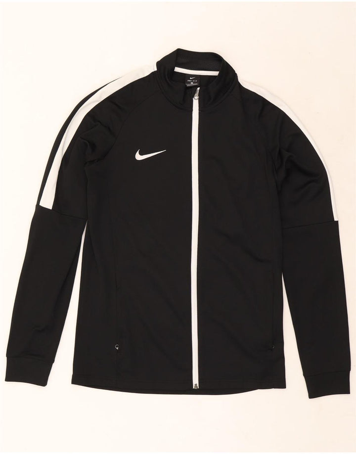 Nike Mens Dri Fit Tracksuit Top Jacket Medium Black Colourblock Polyester