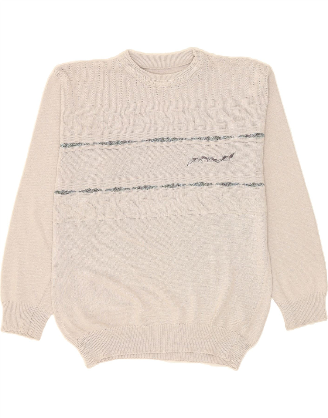 VINTAGE Mens Crew Neck Jumper Sweater Medium Grey Vintage Vintage and Second-Hand Vintage from Messina Hembry 