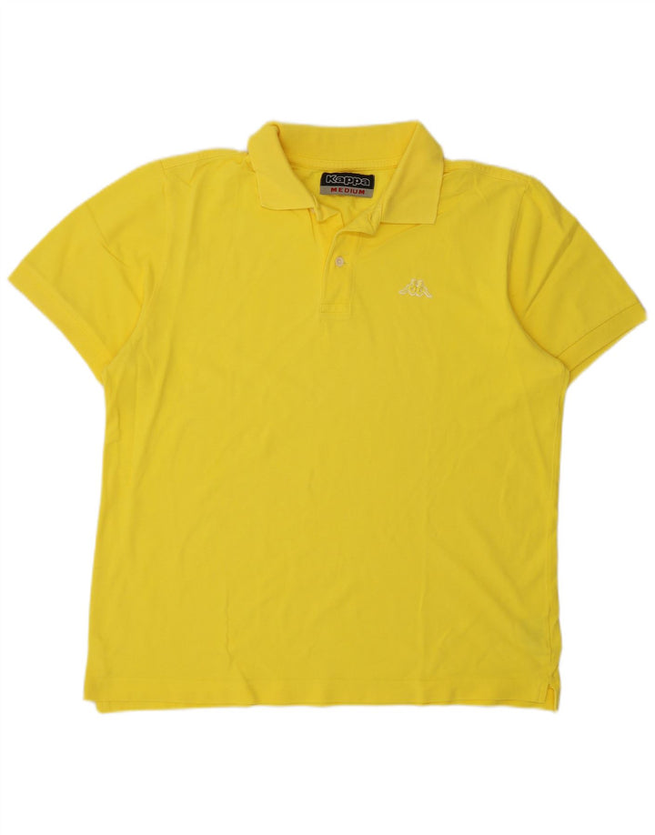 Adidas Mens Polo Shirt Medium Yellow Cotton