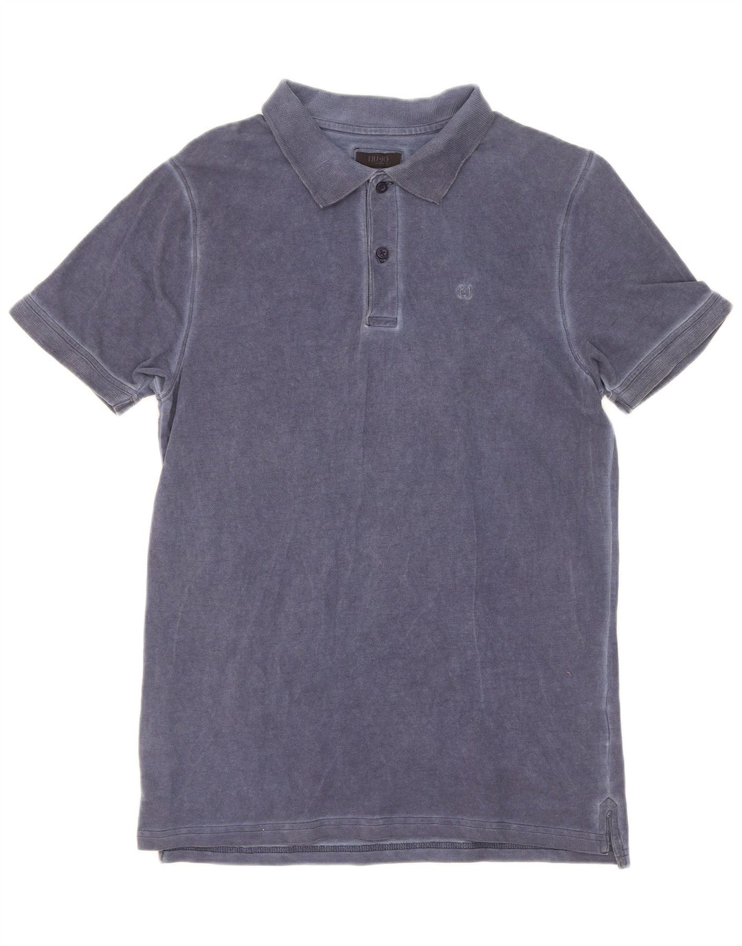 Liu Jo Mens Polo Shirt Small Navy Blue Cotton