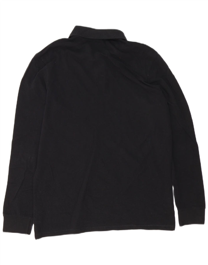 Paul Smith Mens Long Sleeve Polo Shirt Medium Black