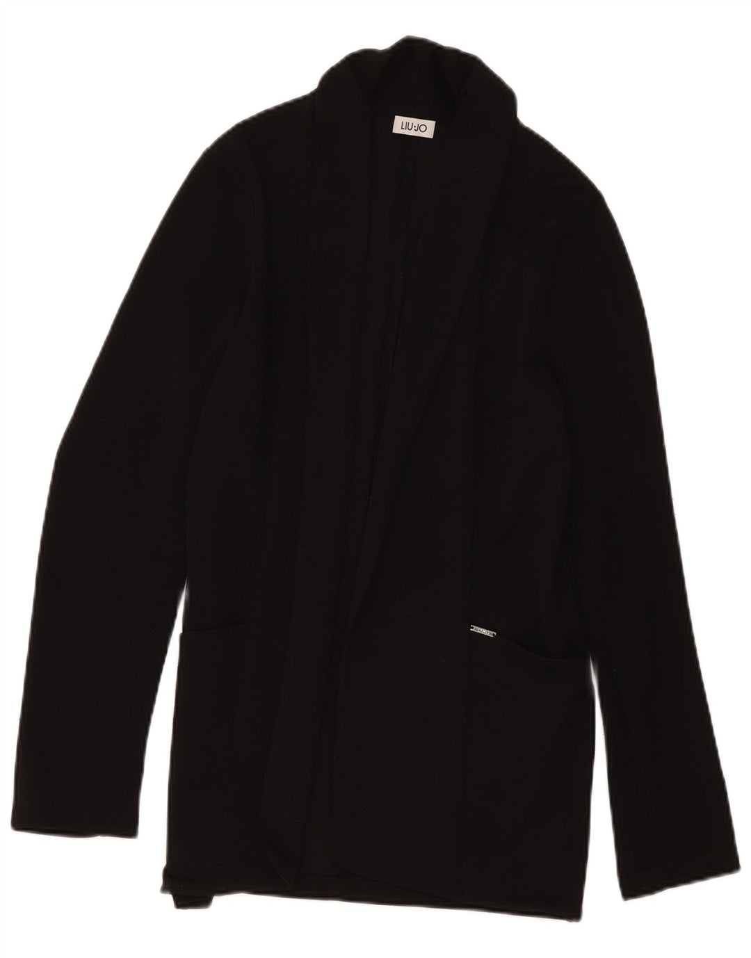 Liu Jo Womens Open Cardigan Sweater IT 42 Medium Black Polyester