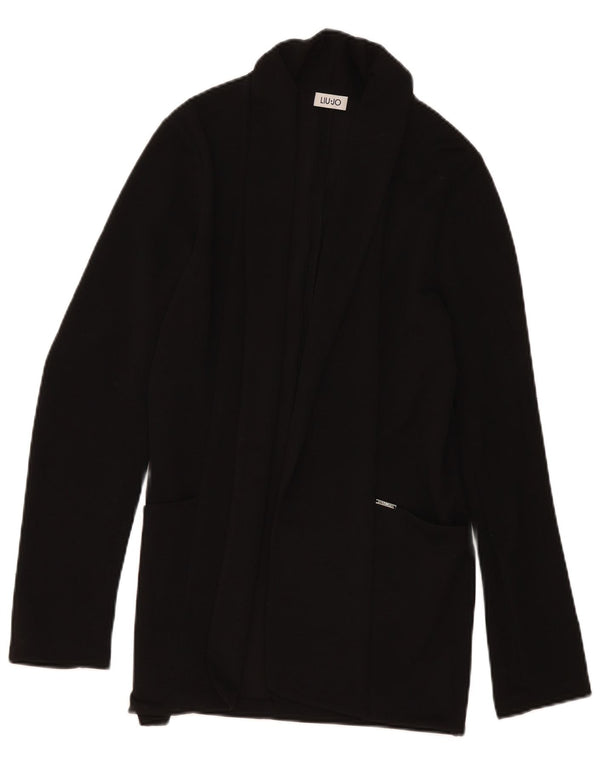 Liu Jo Womens Open Cardigan Sweater IT 42 Medium Black Polyester