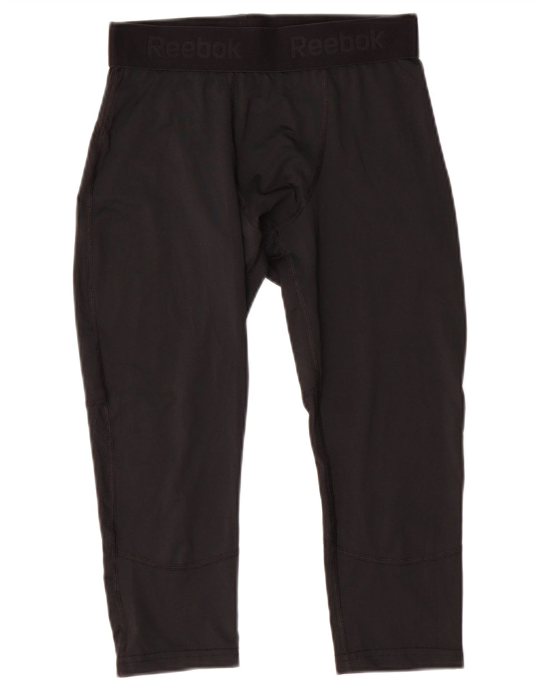 REEBOK Mens Graphic Capri Leggings Medium  Black Polyester