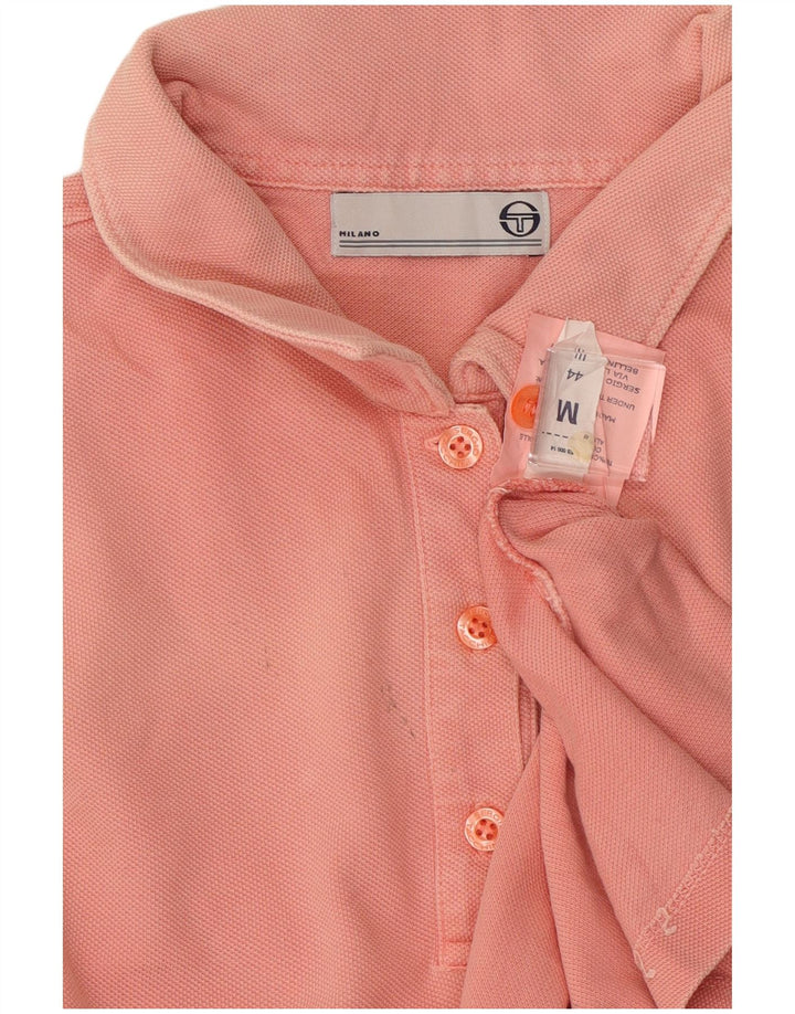 SERGIO TACCHINI Womens Polo Shirt UK 12 Medium Pink Cotton