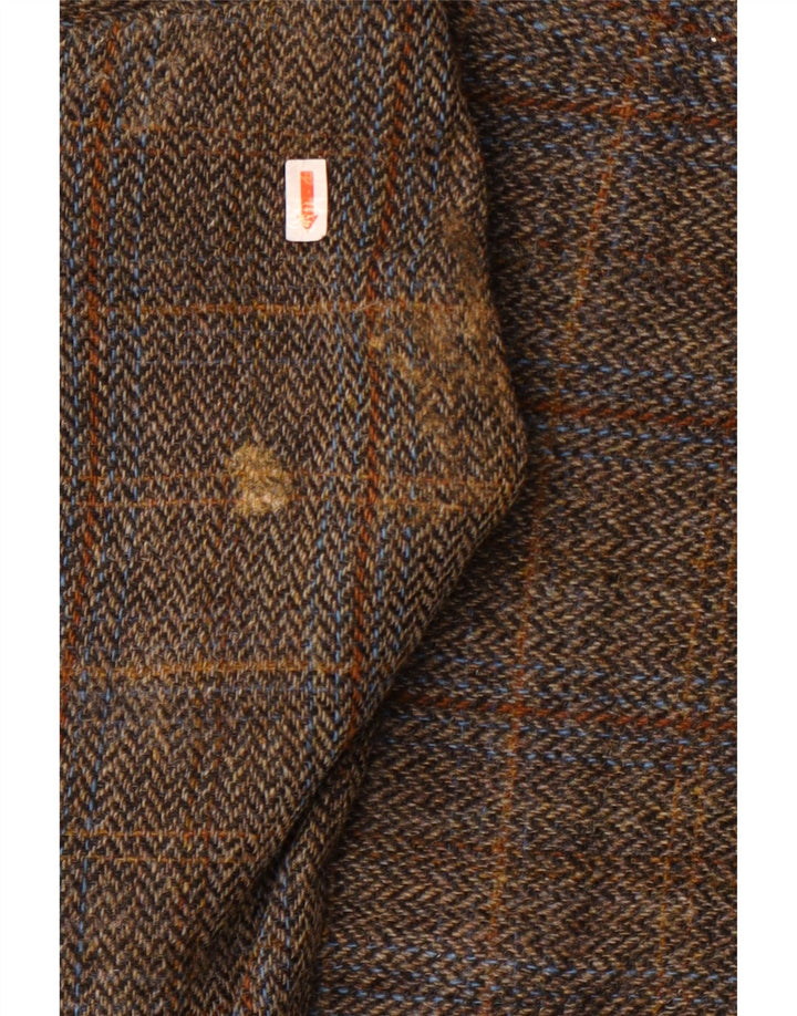 Walker and Hawkes Mens Harris Tweed Blazer Jacket IT 46 3XL Brown