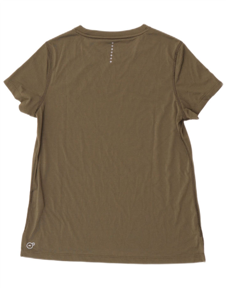 Puma Womens T-Shirt Top UK 12 Medium Khaki Polyester