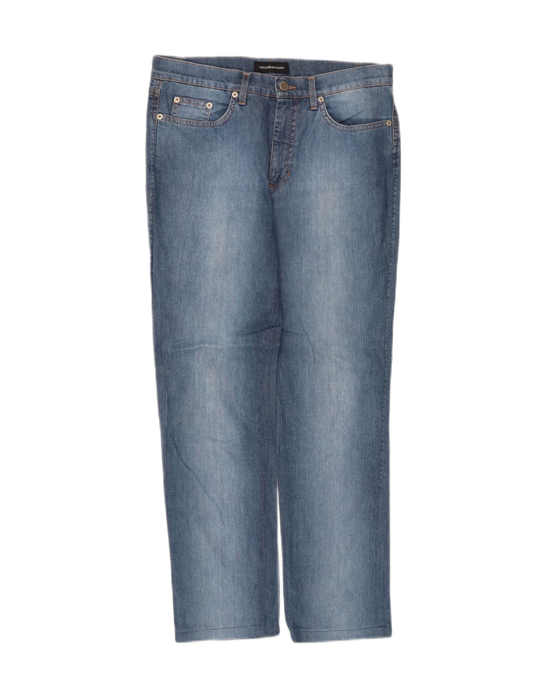 ROCCOBAROCCO Womens Straight Jeans  W31 L28 Blue Cotton Vintage Roccobarocco and Second-Hand Roccobarocco from Messina Hembry 