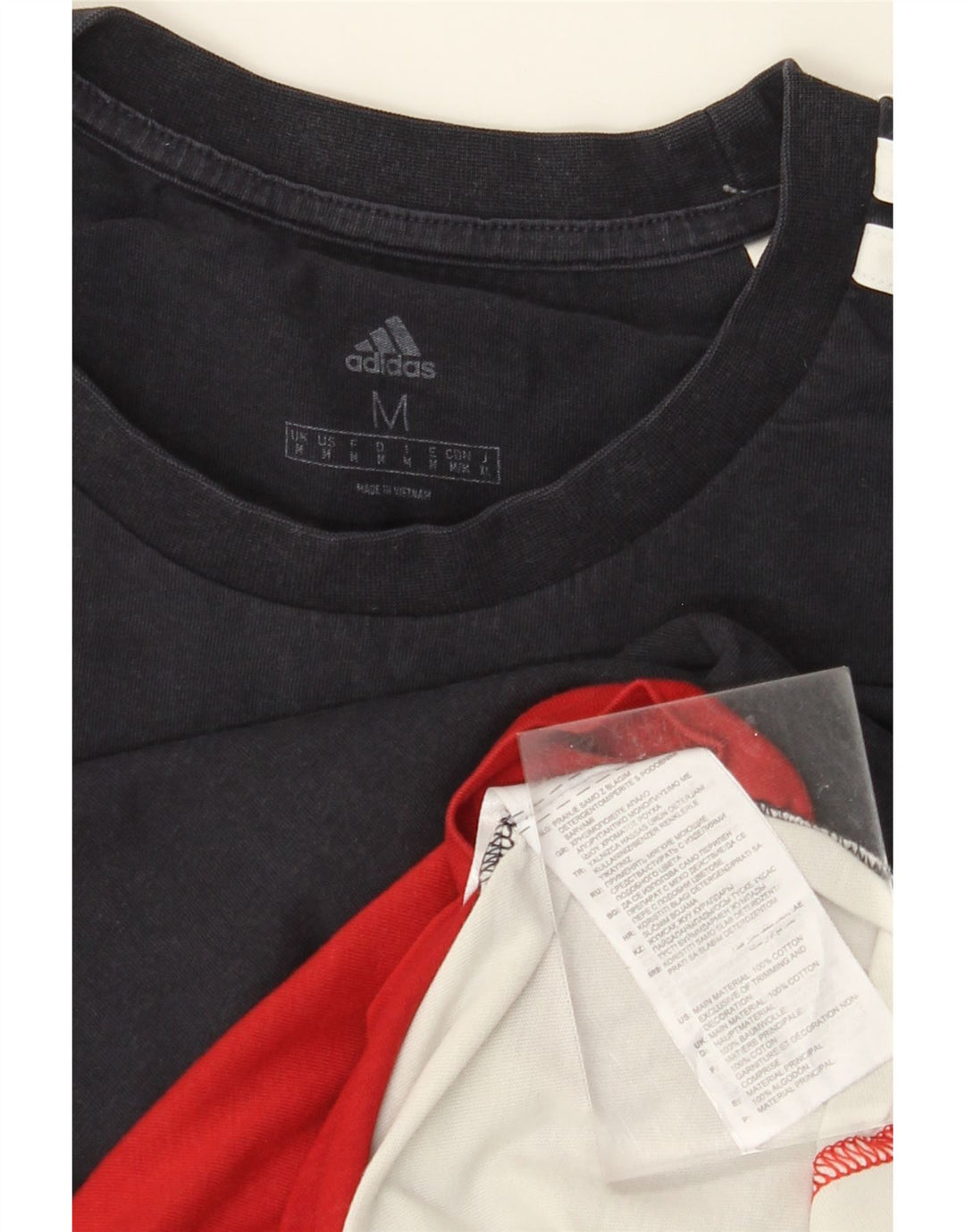 ADIDAS Mens T-Shirt Top Medium Multicoloured Colourblock Cotton