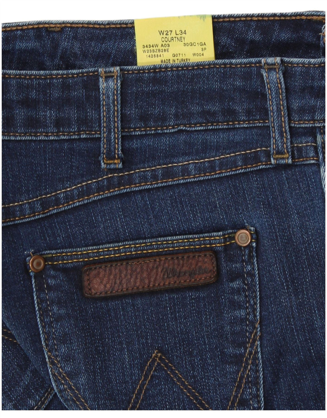 WRANGLER Womens Slim Jeans W27 L31 Blue Cotton