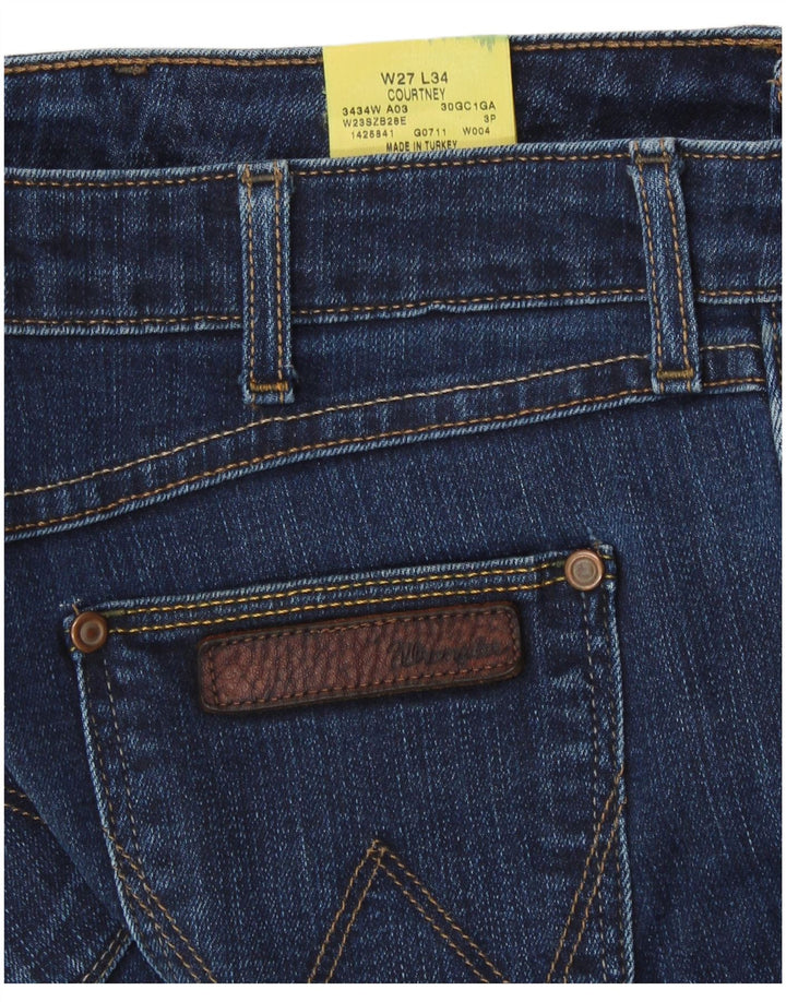 WRANGLER Womens Slim Jeans W27 L31 Blue Cotton