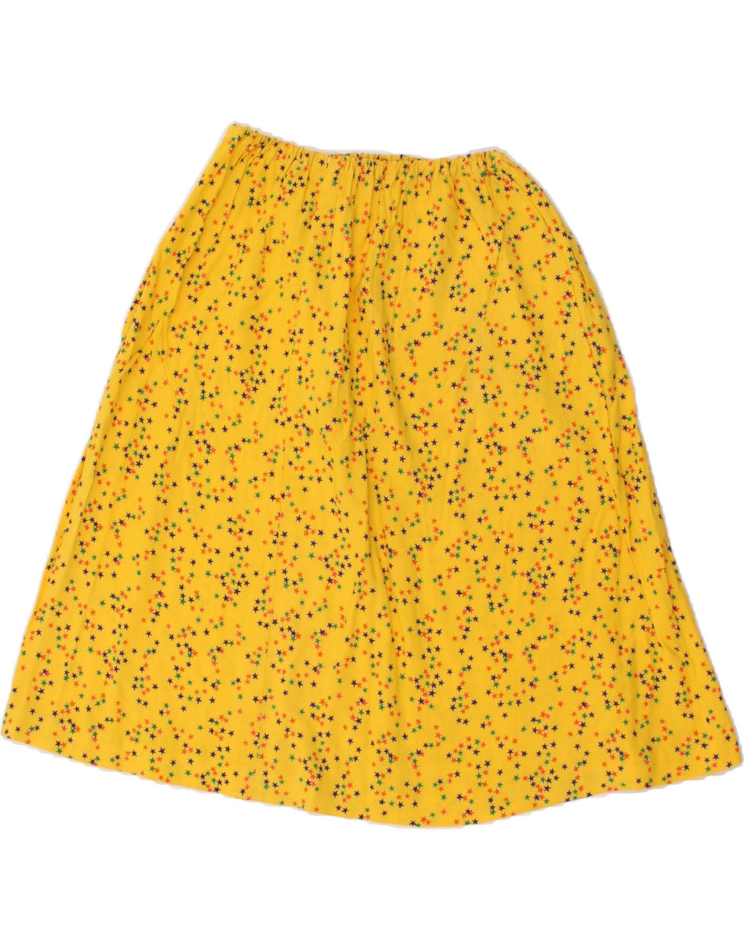 VINTAGE Womens Abstract Pattern A-Line Skirt W24 XS Yellow | Vintage Vintage | Thrift | Second-Hand Vintage | Used Clothing | Messina Hembry 