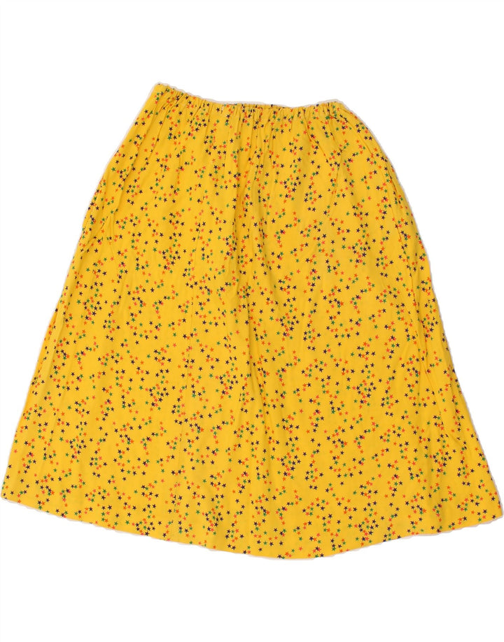 VINTAGE Womens Abstract Pattern A-Line Skirt W24 XS Yellow | Vintage Vintage | Thrift | Second-Hand Vintage | Used Clothing | Messina Hembry 