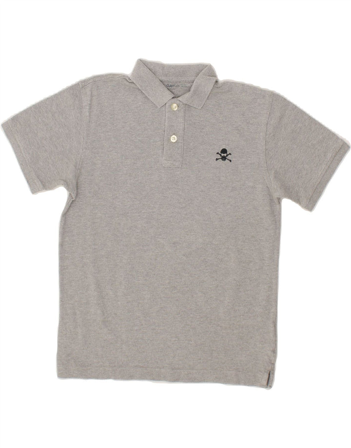 GAP Boys Polo Shirt 10-11 Years Grey Cotton Vintage Gap and Second-Hand Gap from Messina Hembry 