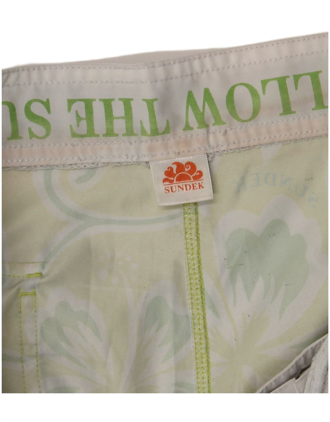 SUNDEK Mens Swimming Shorts Large  Green Floral