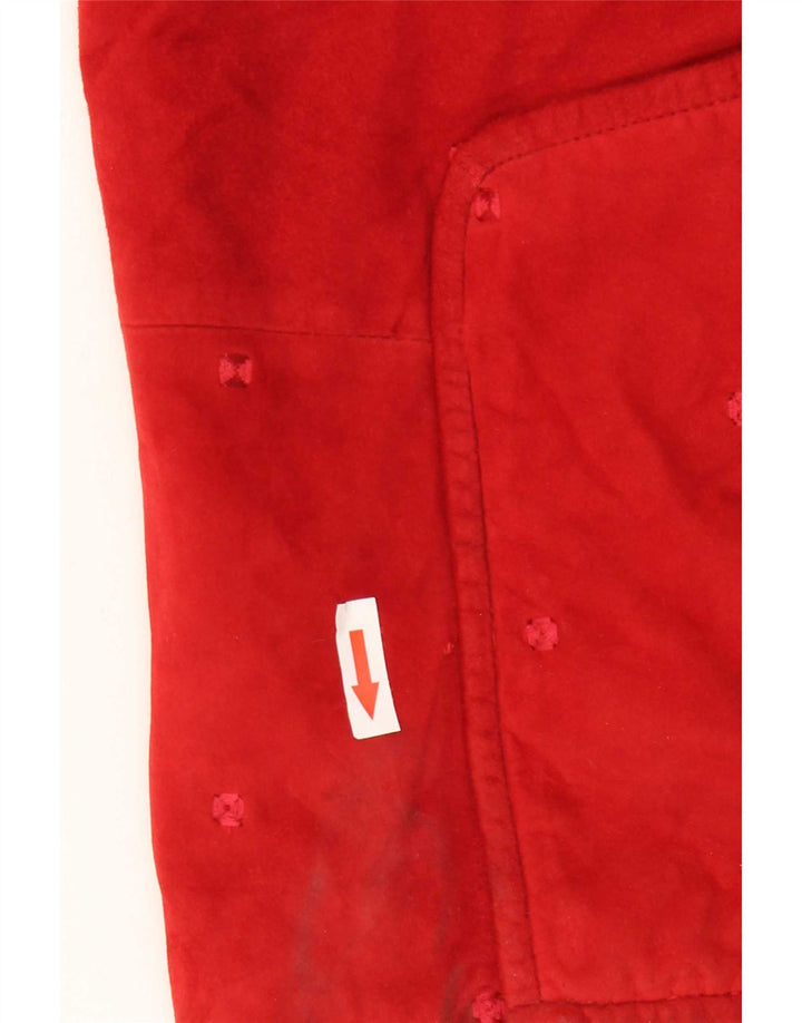NVSCO Womens Suede Jacket UK 18 XL Red Leather