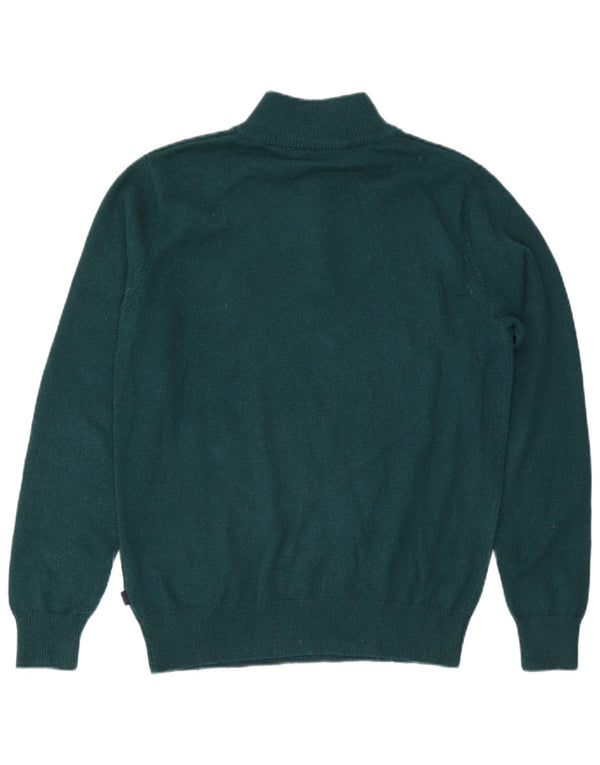 Fila Mens Zip Neck Jumper Sweater Large Green