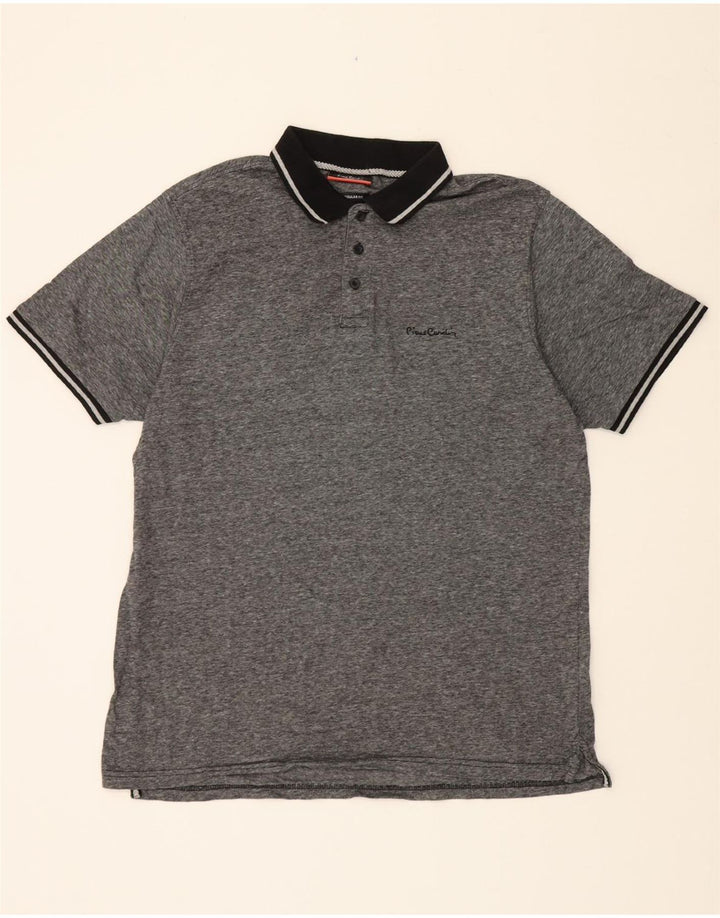 PIERRE CARDIN Mens Regular Fit Polo Shirt Medium Grey Cotton Vintage Pierre Cardin and Second-Hand Pierre Cardin from Messina Hembry 