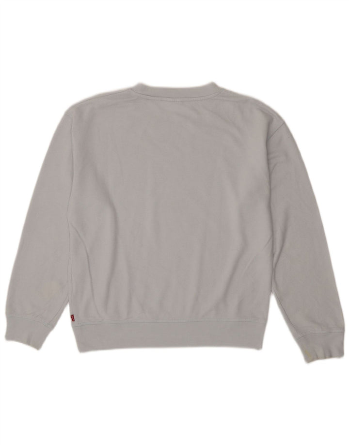 Levi's Womens Graphic Oversized Sweatshirt Jumper UK 6 XS Blue