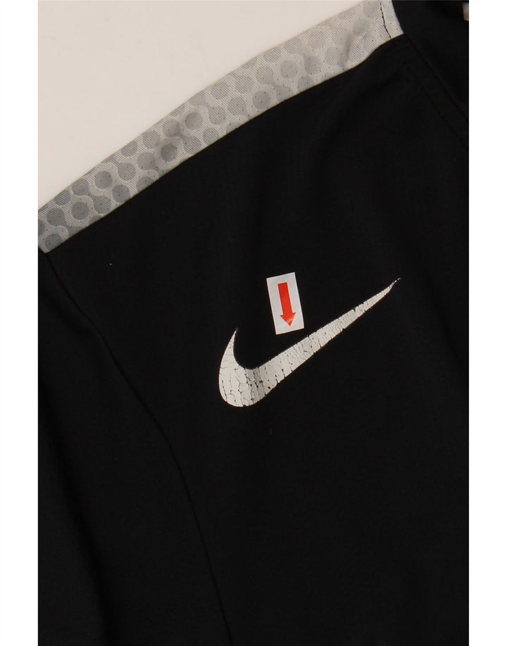 NIKE Mens Dri Fit T-Shirt Top UK 39/41 Medium Black Spotted Polyester