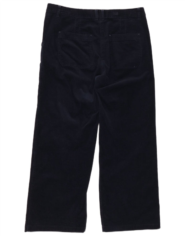 WHITE STUFF Womens Corduroy Trousers UK 16 Large W34 L29 Navy Blue