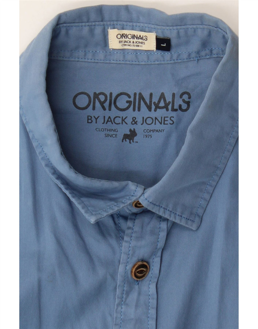 JACK & JONES Mens Shirt Large Blue Cotton Vintage Jack & Jones and Second-Hand Jack & Jones from Messina Hembry 