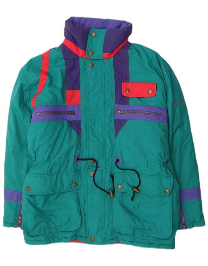 Sergio Tacchini Mens Ski Jacket UK 38 Medium Blue Colourblock Polyester
