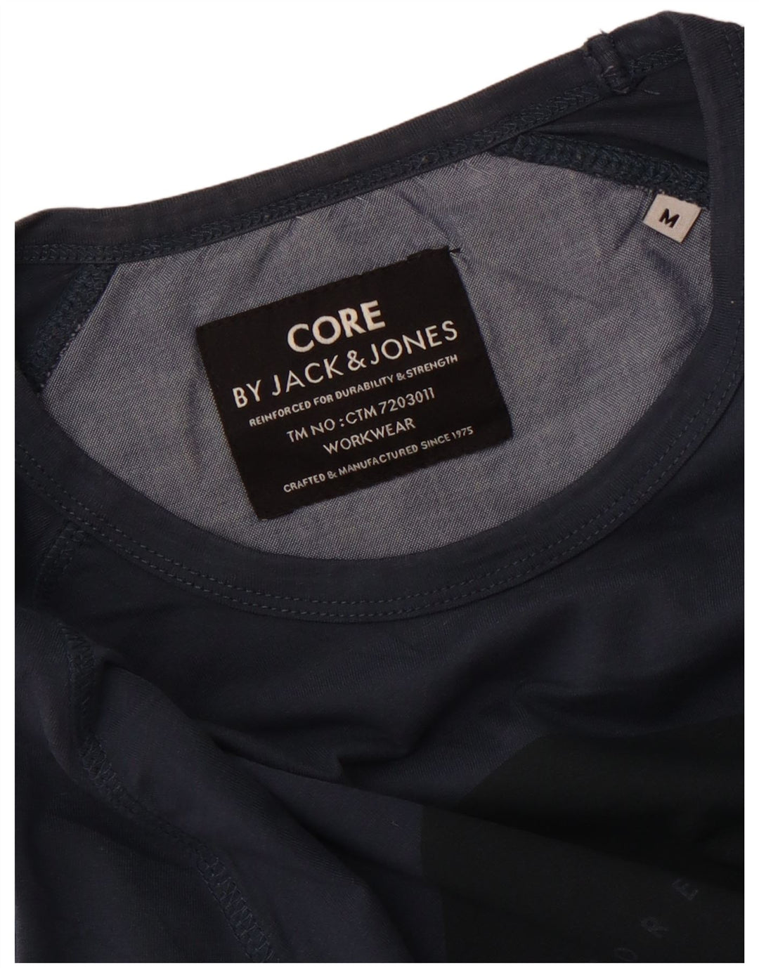 Jack & Jones Mens Graphic Top Long Sleeve Medium Navy Blue