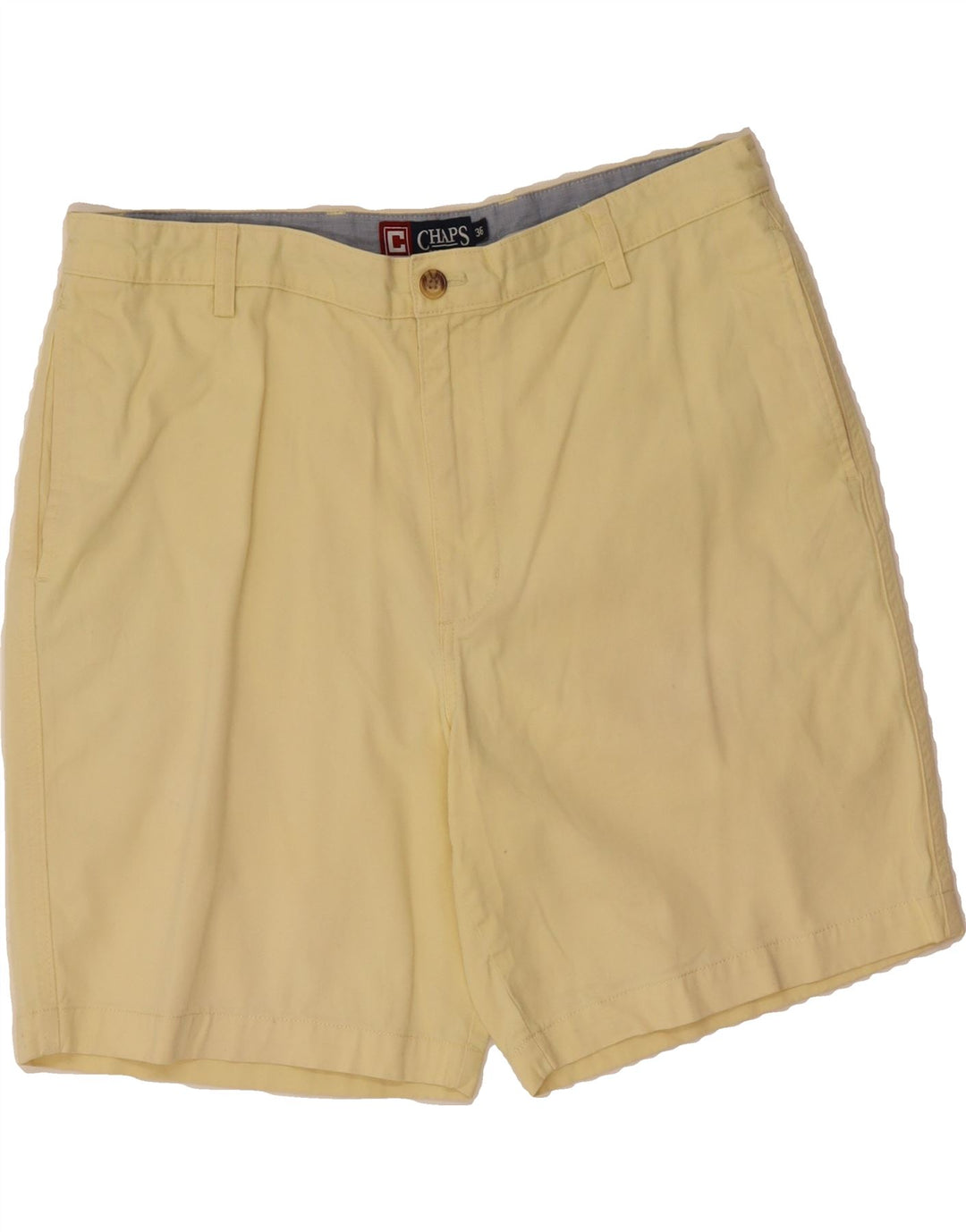 CHAPS Mens Chino Shorts W36 Large Yellow Cotton Vintage Chaps and Second-Hand Chaps from Messina Hembry 