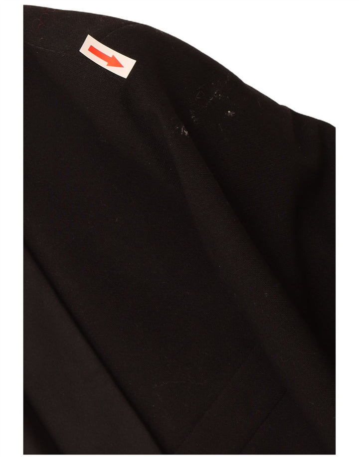 Vintage Mens 1 Button Blazer Jacket EU 50 Large Black New Wool