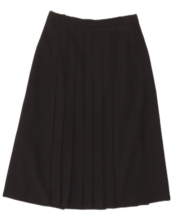 Del Mod Womens High Waist Pleated Skirt EU 38 Medium W27 Black Polyester