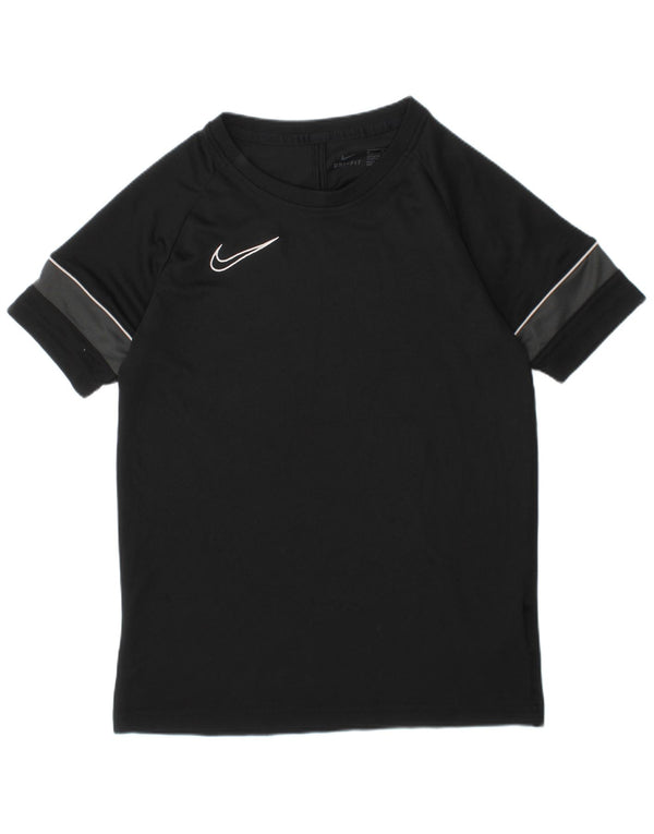Nike Boys T-Shirt Top 10-11 Years Medium Black Polyester Sports