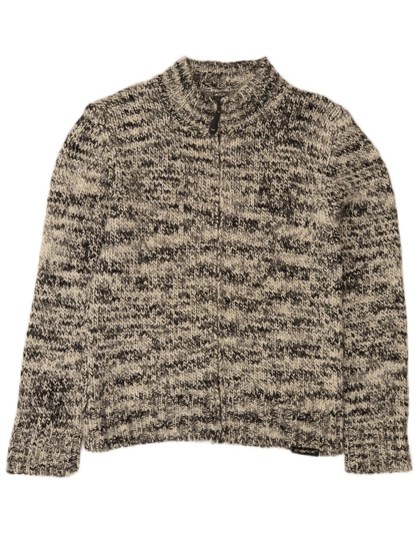 Energie Womens Cardigan Sweater UK 18 XL Grey Flecked Acrylic