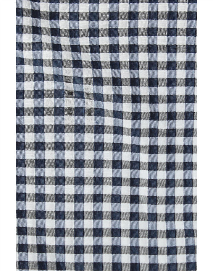 GUESS Womens Crop Casual Trousers W29 L25 Blue Gingham