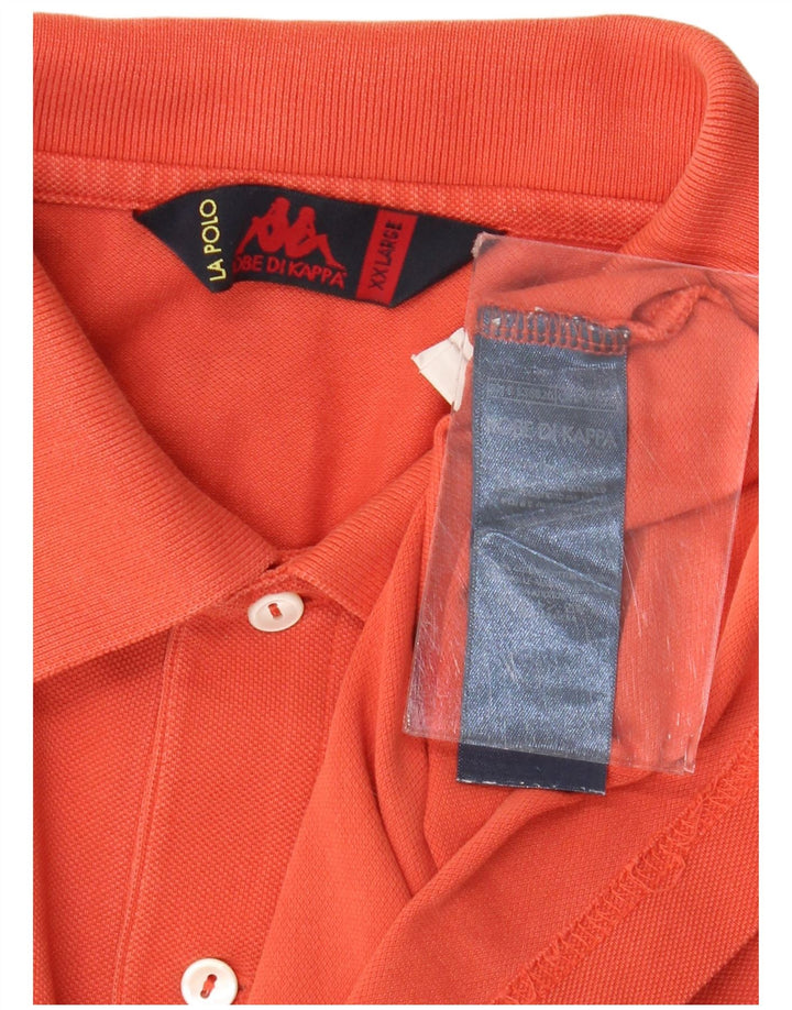 Kappa Mens Polo Shirt 2XL Orange Cotton