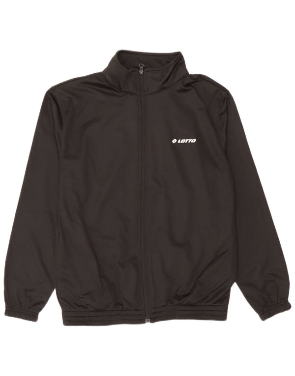Lotto Mens Tracksuit Top Jacket Medium Black Polyester