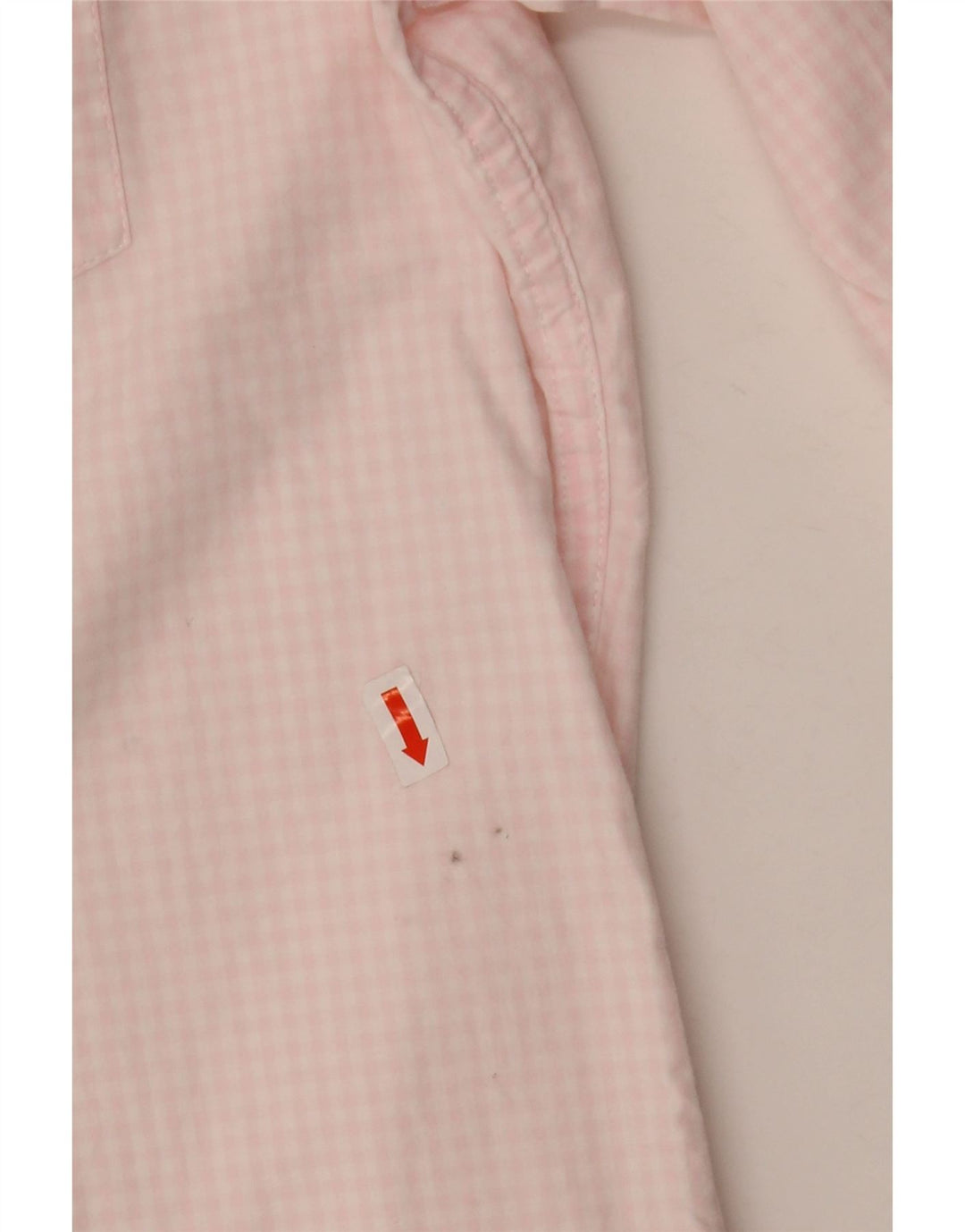 IZOD Mens Slim Fit Shirt Large Pink Gingham Cotton