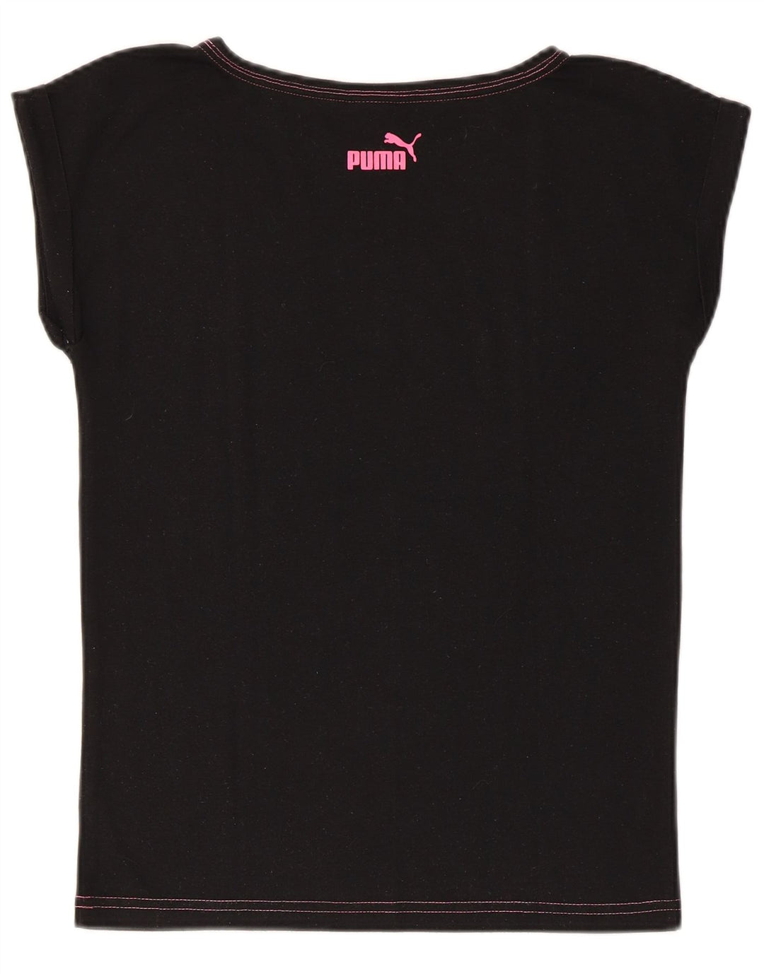 PUMA Girls Graphic T-Shirt Top 11-12 Years Black