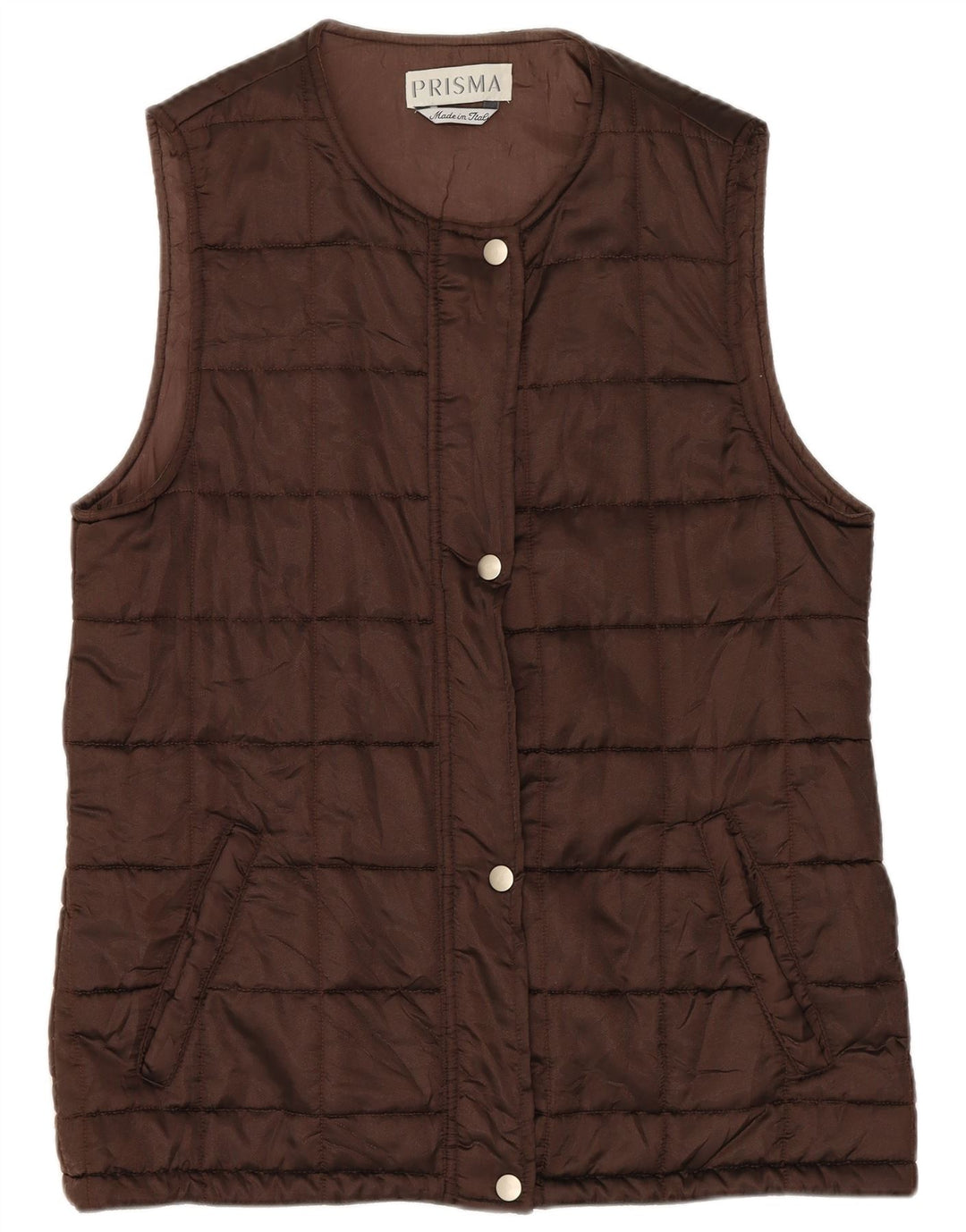 Prisma Womens Padded Gilet UK 12 Medium  Brown Acetate