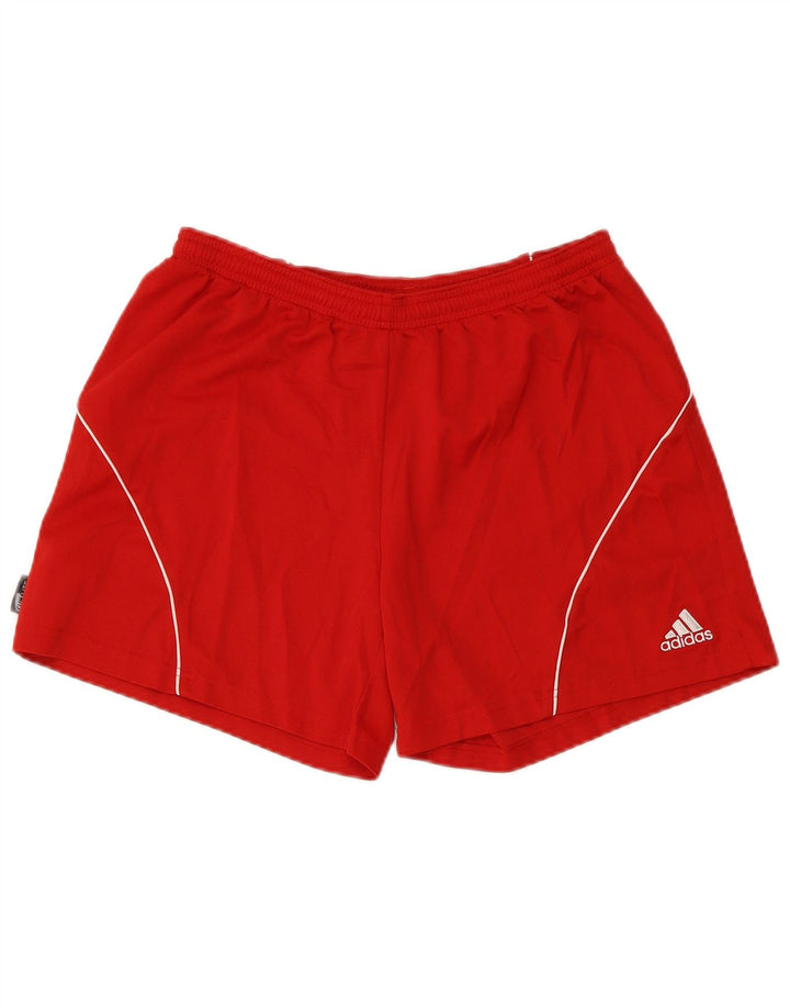 ADIDAS Womens Climalite Sport Shorts UK 14 Medium  Red Polyester